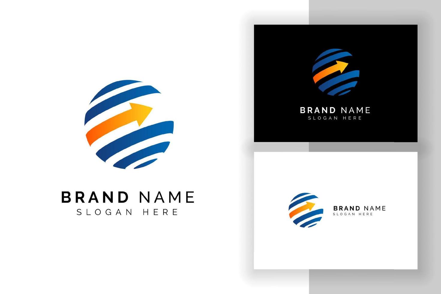 3D digital globe logo design. globe vector icon symbol designs with arrow shape illustration