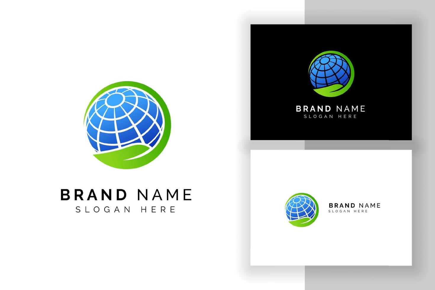 eco world logo designs template. world go green vector icon