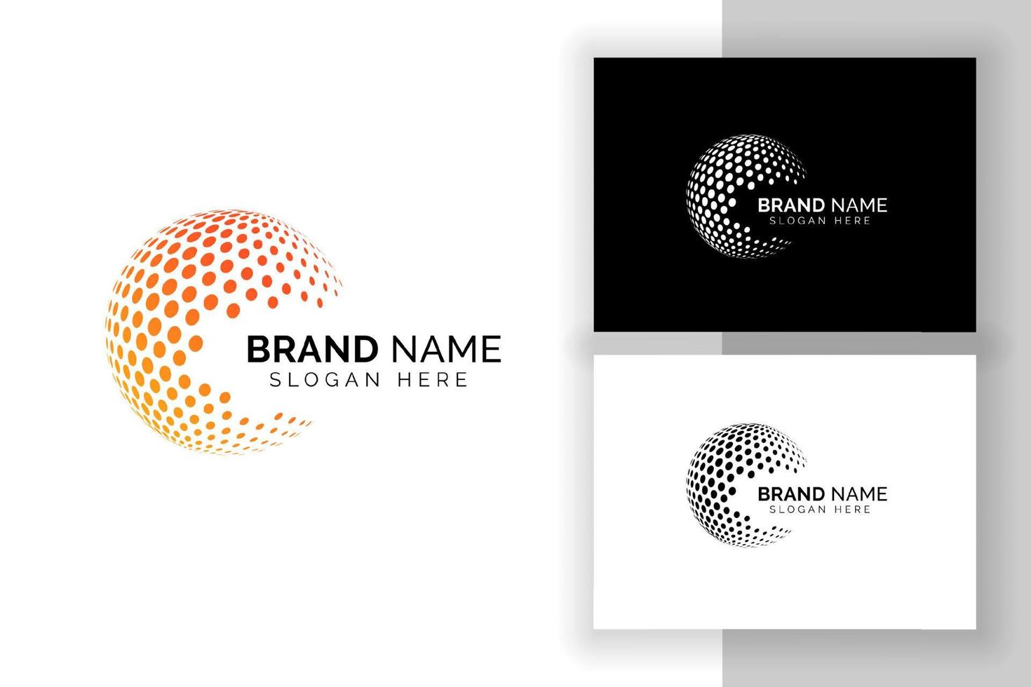halftone 3D globe logo design vector symbol icon. dotted globe icon