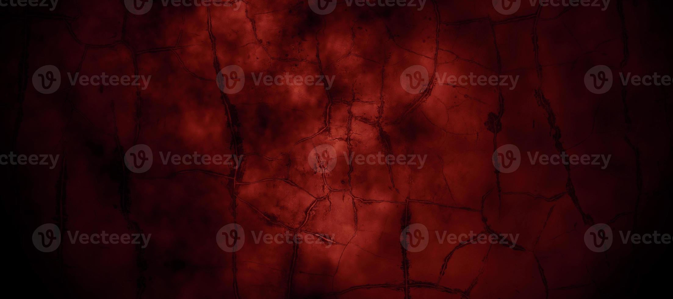 Dark Red horror scary background. Dark grunge red texture concrete photo