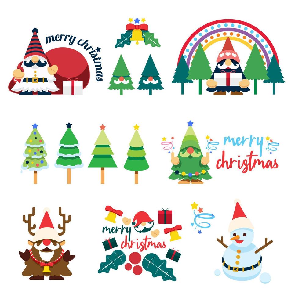 Gnomes santa design vector