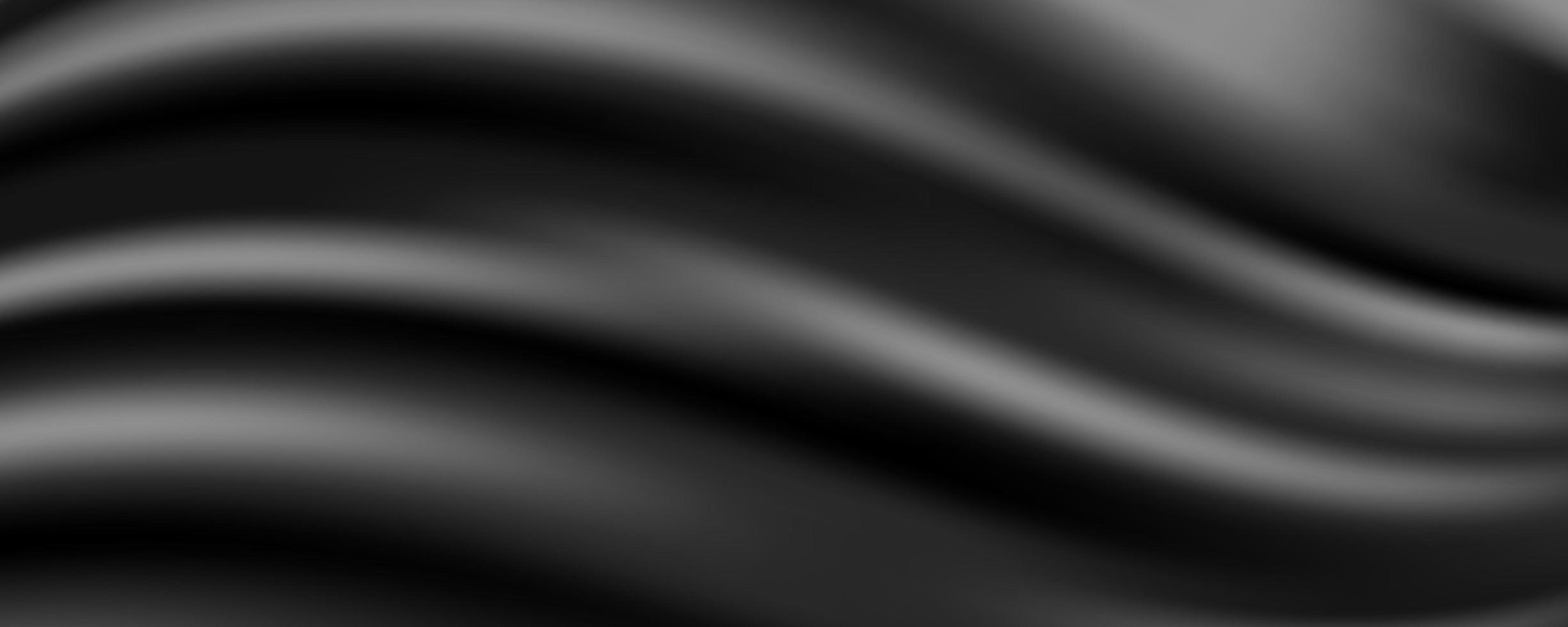 Black Silk Fabric Abstract Background, Vector Illustration