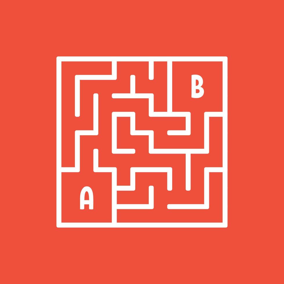 Abstact labyrinth. Game for kids. Puzzle for children. Maze conundrum. Find the right path. Color vector illustration.