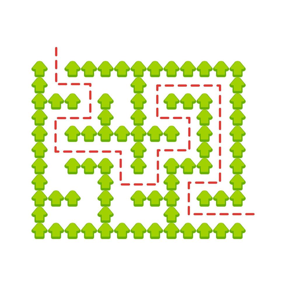 Abstact labyrinth. Game for kids. Puzzle for children. Maze conundrum. Find the right path. Color vector illustration.