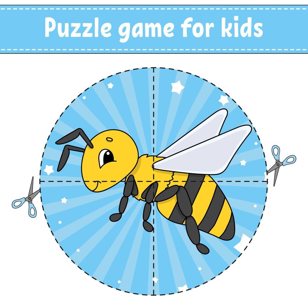 juego de rompecabezas para niños. hoja de trabajo de desarrollo educativo. juego de aprendizaje para niños. página de actividad. para niños pequeños. acertijo para preescolar. Ilustración de vector aislado plano simple en estilo de dibujos animados lindo.