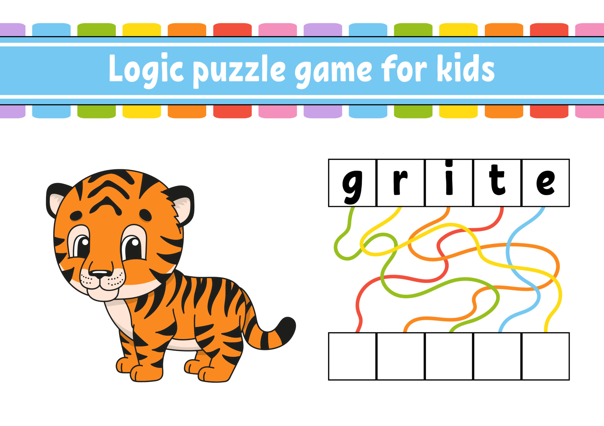 Logic puzzle game. Learning words for kids. Find the hidden name. Education  developing worksheet. Activity page for study English. Game for children.  Isolated vector illustration. Cartoon style. 3663464 Vector Art at Vecteezy