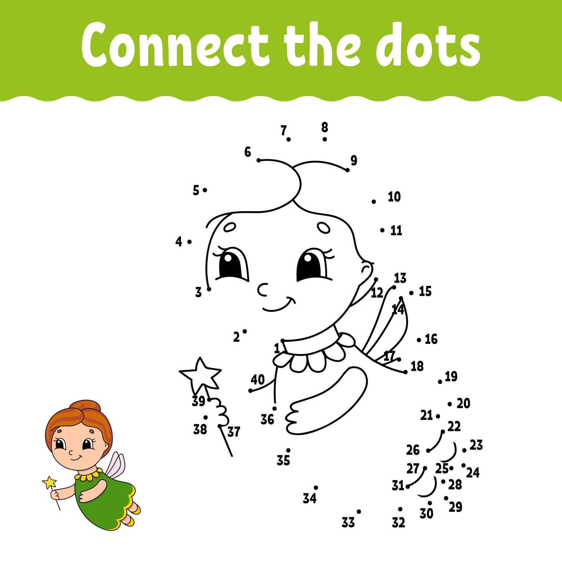 Dot to dot. Draw a line. Handwriting practice. Learning numbers for