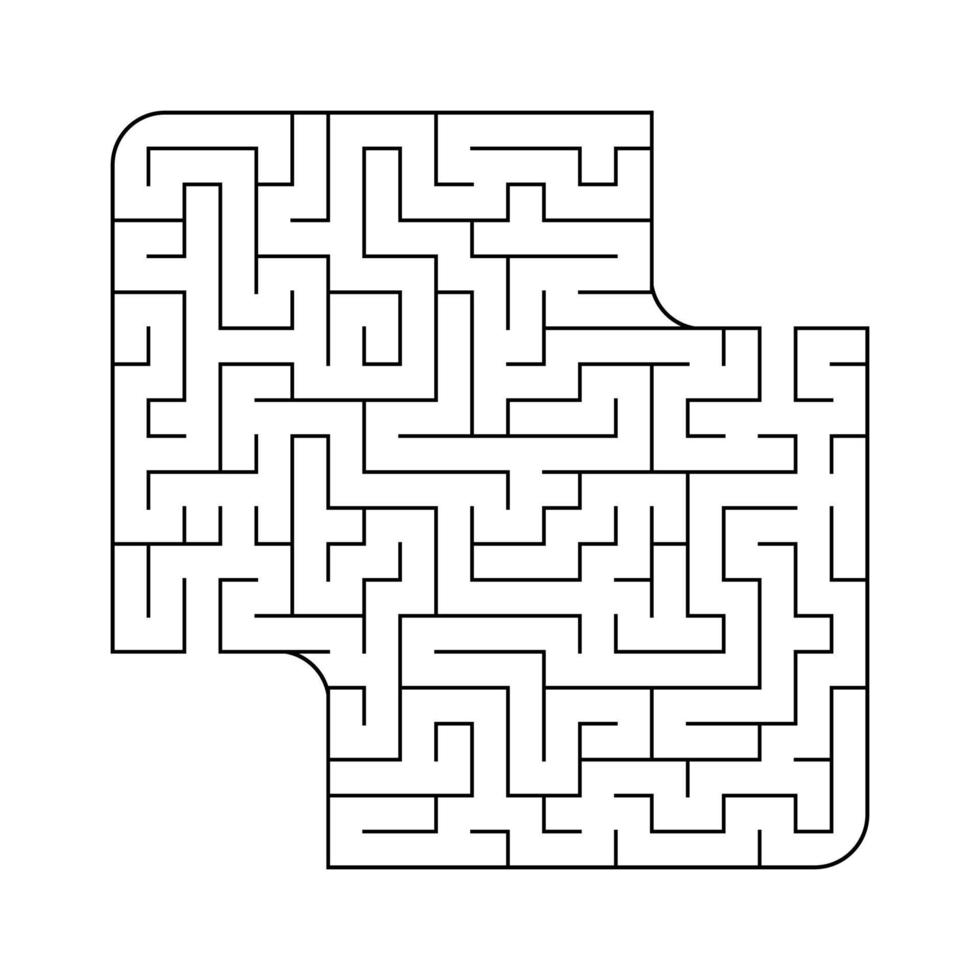 Abstact labyrinth. Educational game for kids. Puzzle for children. Maze conundrum. Find the right path. Vector illustration.