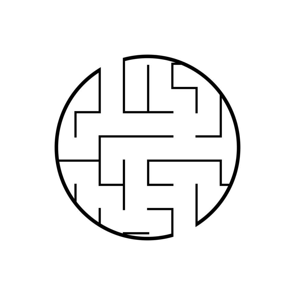 Abstact labyrinth. Educational game for kids. Puzzle for children. Maze conundrum. Find the right path. Vector illustration.