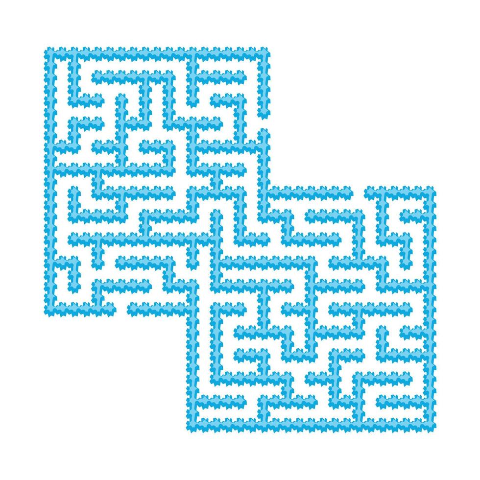Abstact labyrinth. Educational game for kids. Puzzle for children. Maze conundrum. Find the right path. Vector illustration.
