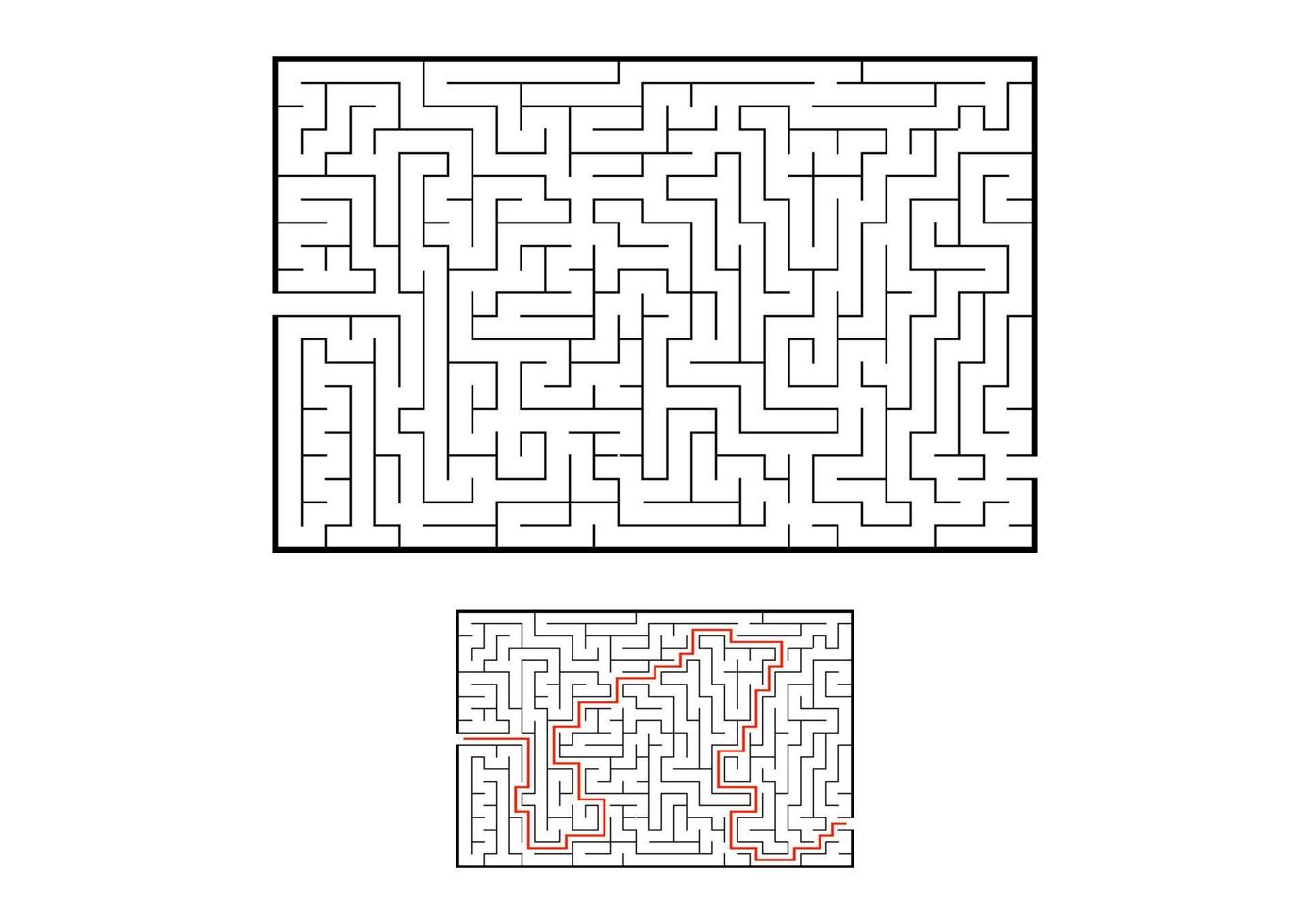 Abstact labyrinth. Game for kids. Puzzle for children. Maze conundrum. Vector illustration.