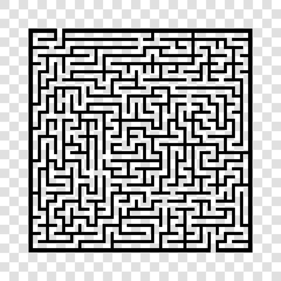 Difficult big maze. Game for kids and adults. Puzzle for children. Labyrinth conundrum. Find the right path. Flat vector illustration.