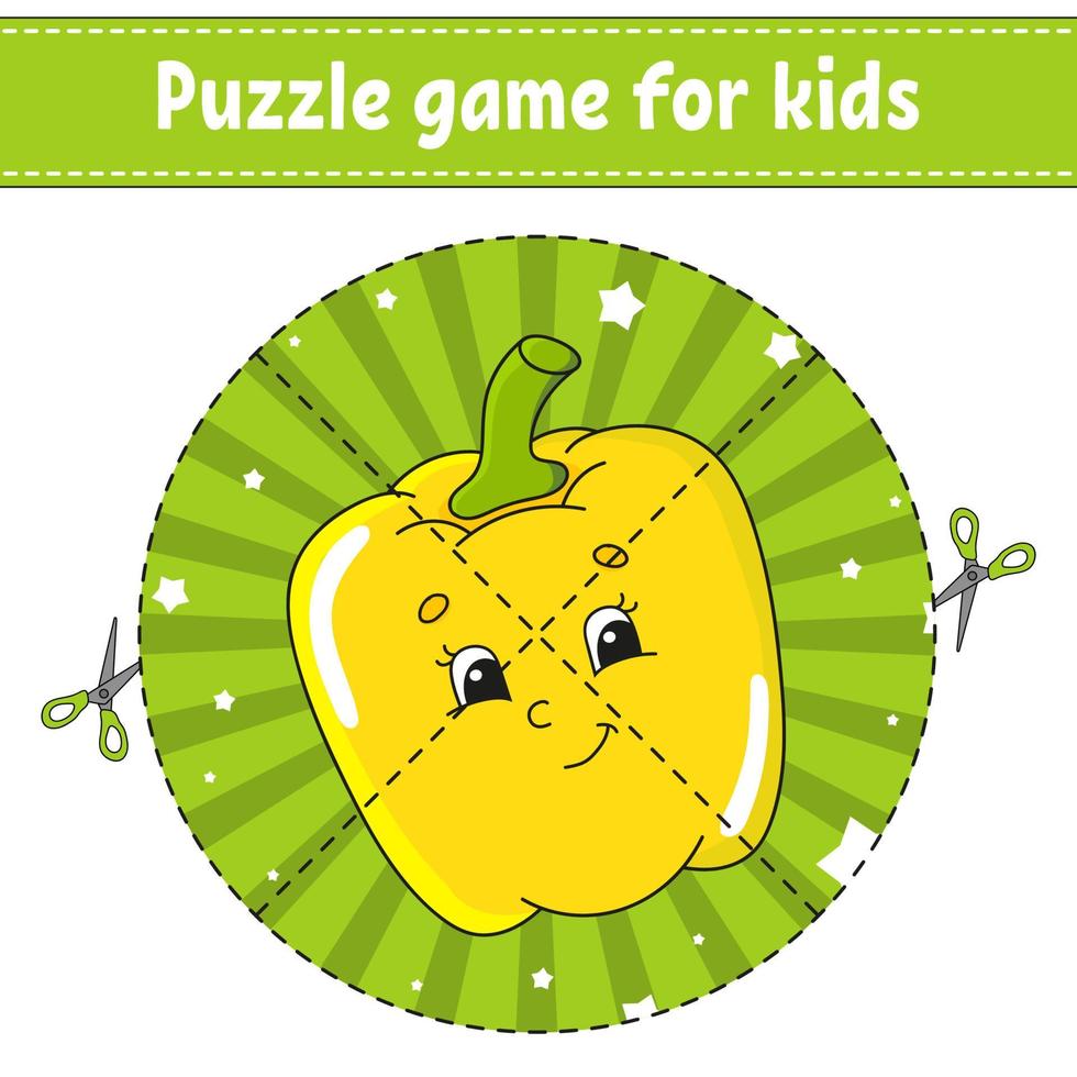 Puzzle game for kids. Education developing worksheet. Learning game for children. Activity page. For toddler. Riddle for preschool. Simple flat isolated vector illustration in cute cartoon style.