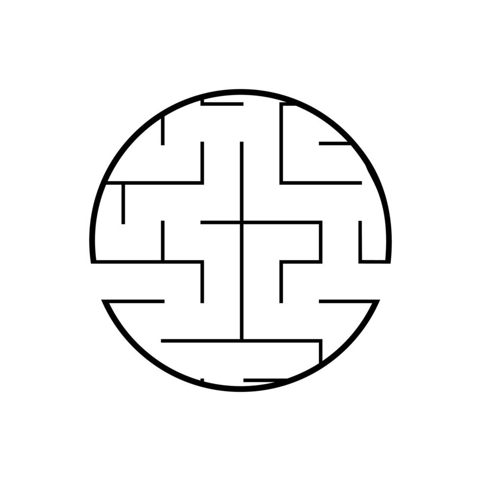 Abstact labyrinth. Educational game for kids. Puzzle for children. Maze conundrum. Find the right path. Vector illustration.