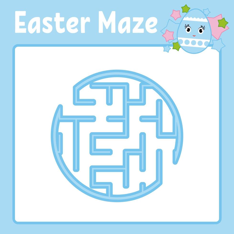 Maze. Game for kids. Funny labyrinth. Education developing worksheet. Activity page. Puzzle for children. Cute cartoon style. Riddle for preschool. Logical conundrum. Color vector illustration.