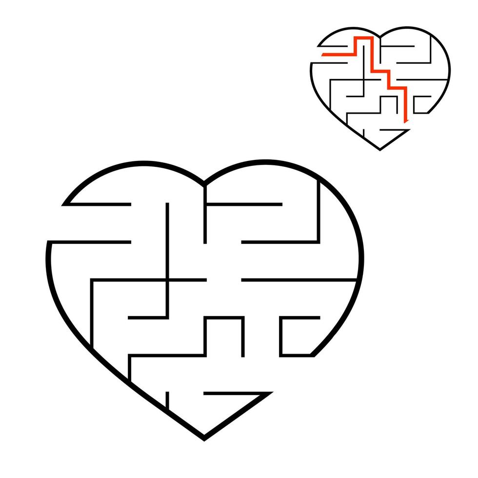 Abstact labyrinth. Educational game for kids. Puzzle for children. Maze conundrum. Find the right path. Vector illustration.