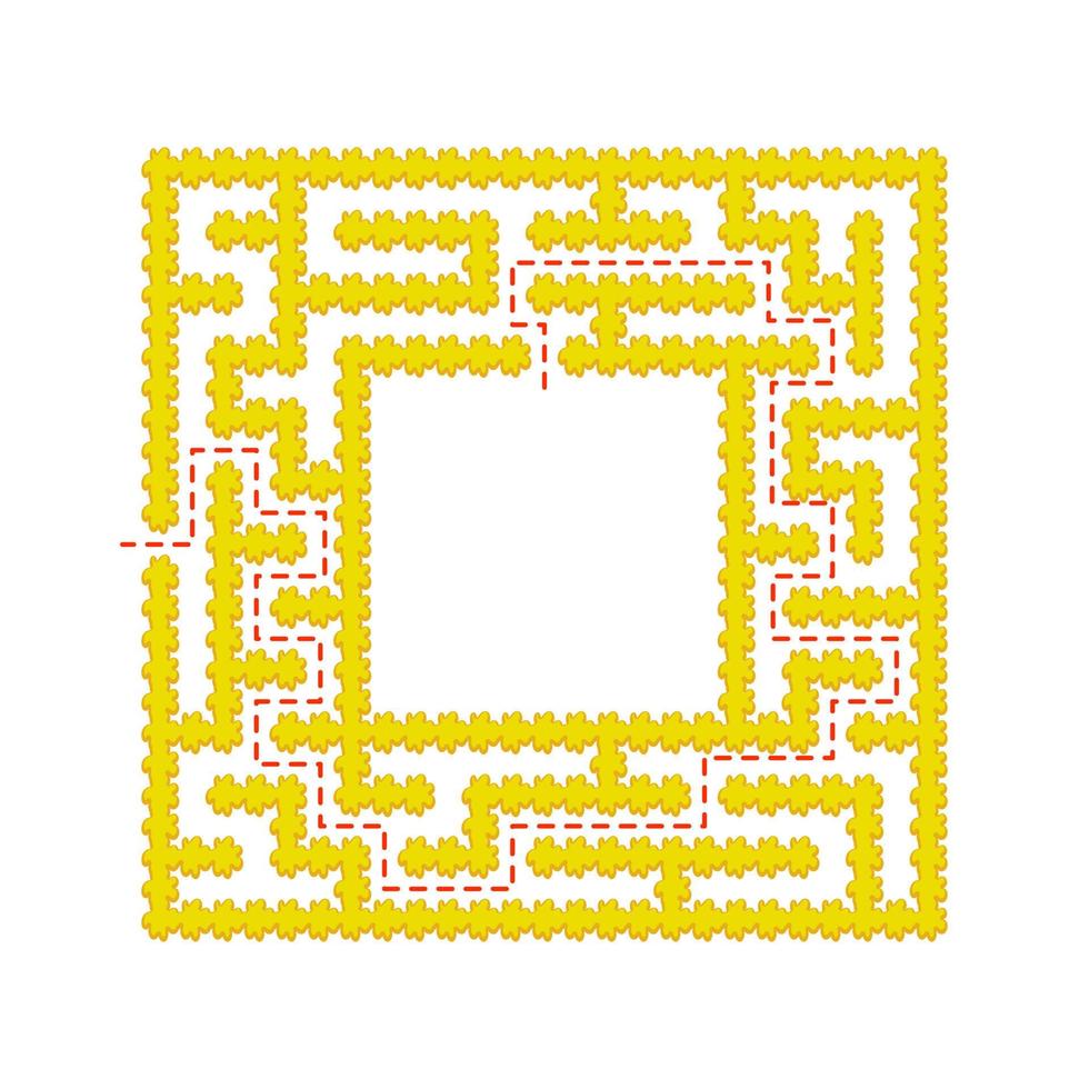 Abstact labyrinth. Game for kids. Puzzle for children. Maze conundrum. Find the right path. Color vector illustration.