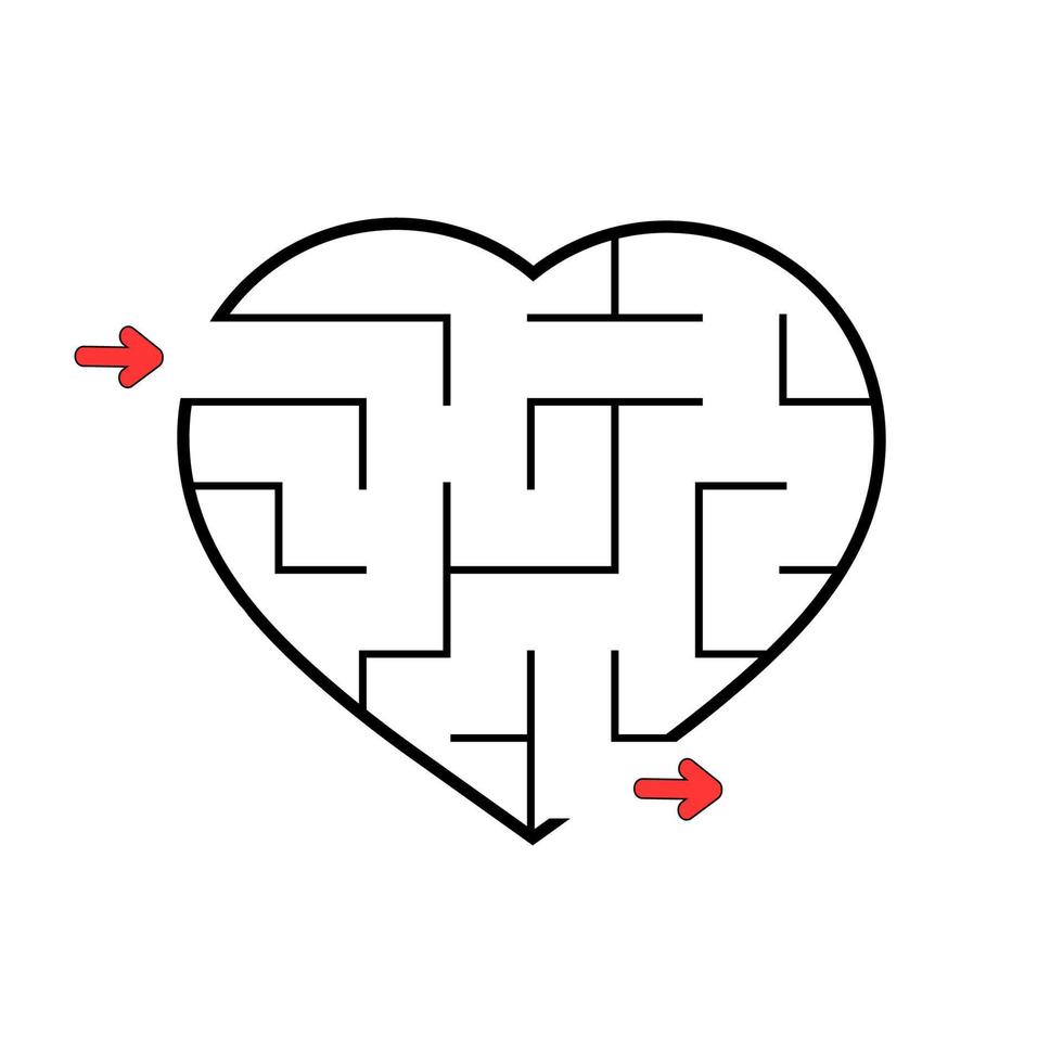 Abstact labyrinth. Educational game for kids. Puzzle for children. Maze conundrum. Find the right path. Vector illustration.