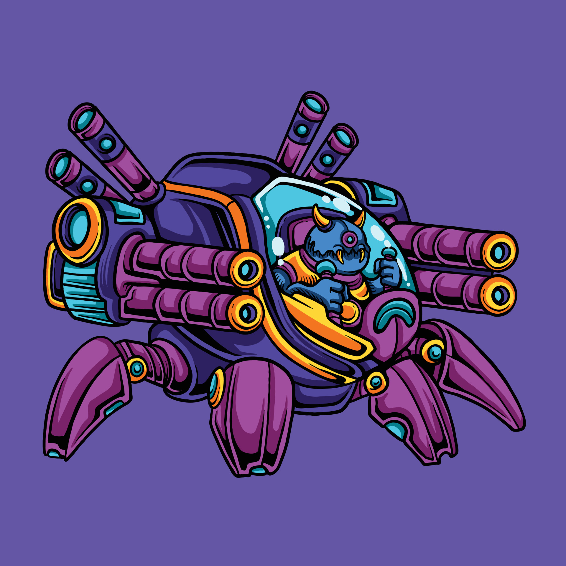 Alien cartoon riding spider robot tank 3664383 Vector Art at Vecteezy Alien cartoon riding spider robot tank 3664383 Vector Art at Vecteezy