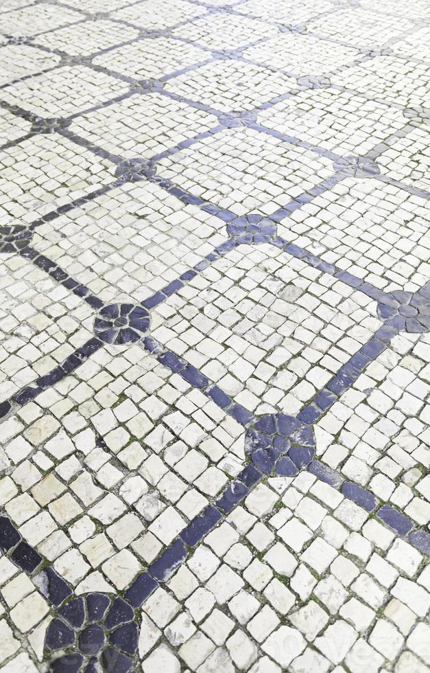 Typical stone floor of Lisbon photo