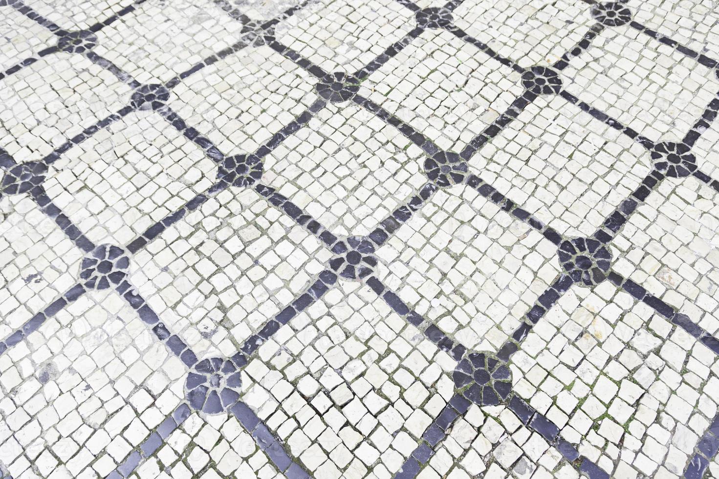 Typical stone floor of Lisbon photo