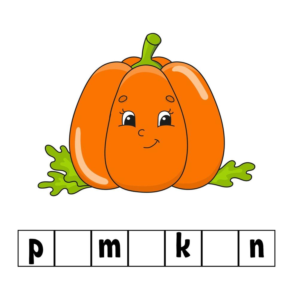 Words puzzle. Education developing worksheet. Learning game for kids. Activity page. Puzzle for children. Riddle for preschool. Simple flat isolated vector illustration in cute cartoon style.