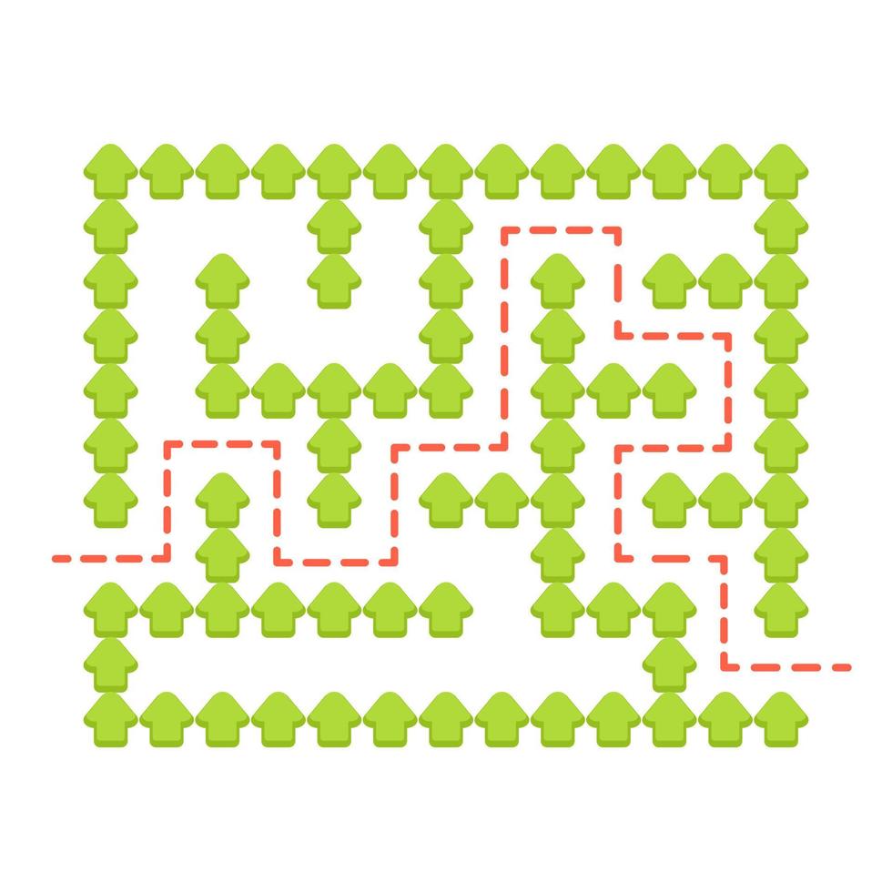 Abstact labyrinth. Educational game for kids. Puzzle for children. Maze conundrum. Find the right path. Vector illustration.