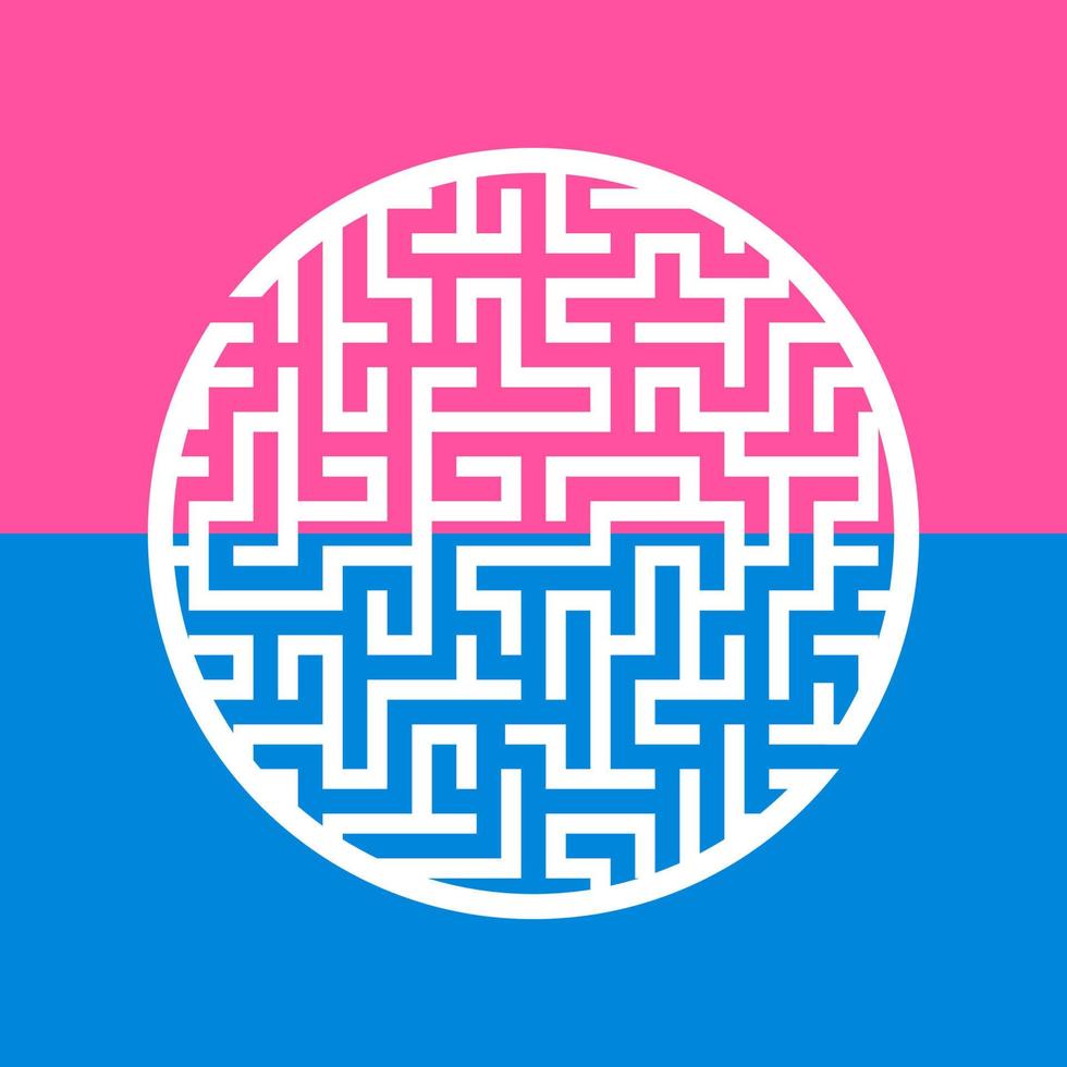 Abstact labyrinth. Game for kids. Puzzle for children. Maze conundrum. Find the right path. Color vector illustration.