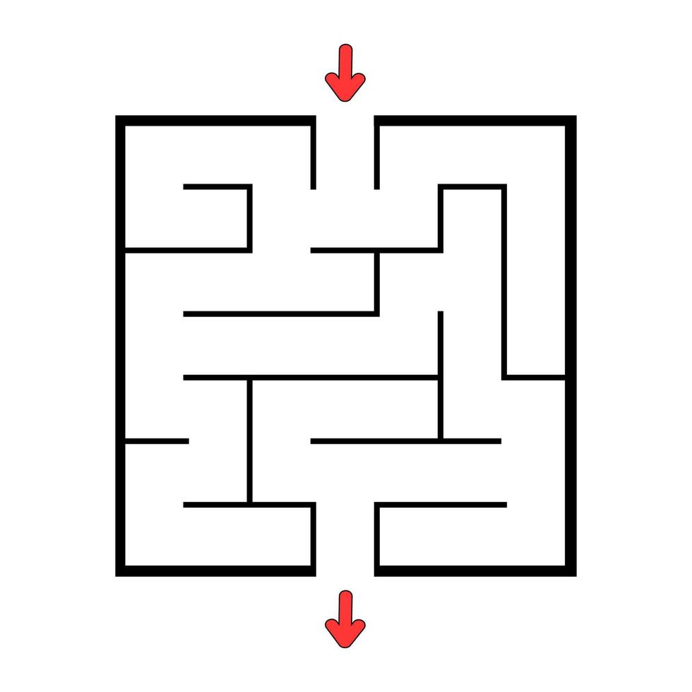 Abstact labyrinth. Educational game for kids. Puzzle for children. Maze conundrum. Find the right path. Vector illustration.