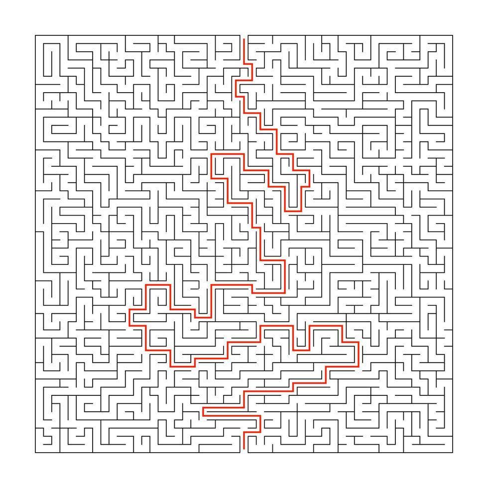 Abstract labyrinth. Game for kids. Puzzle for children. Maze conundrum. Vector illustration.