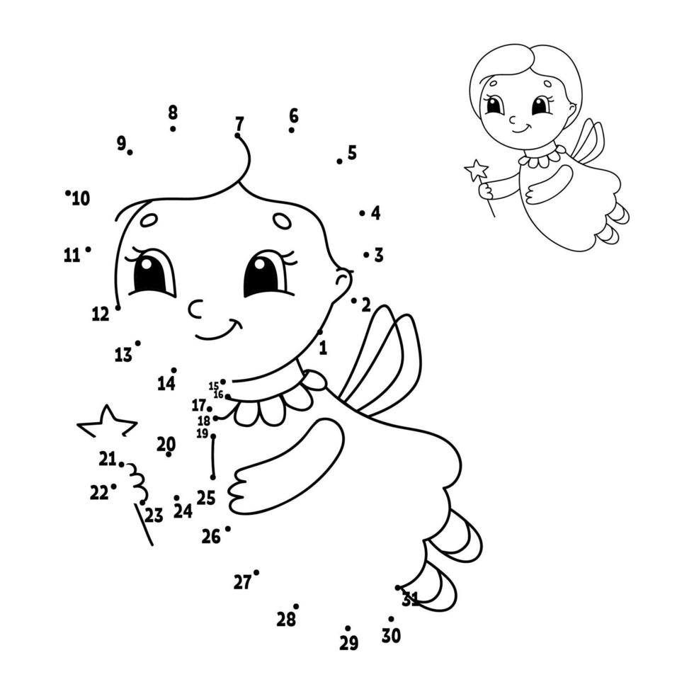 Dot to dot. Draw a line. Handwriting practice. Learning numbers for kids. Education developing worksheet. Activity coloring page. Game for toddler. Isolated vector illustration. Cartoon style.