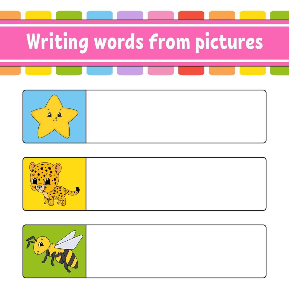 Find the correct answer. Draw a line. Learning words. Education developing worksheet. Activity page for study English. Game for children. Funny character. Isolated vector illustration. Cartoon style.