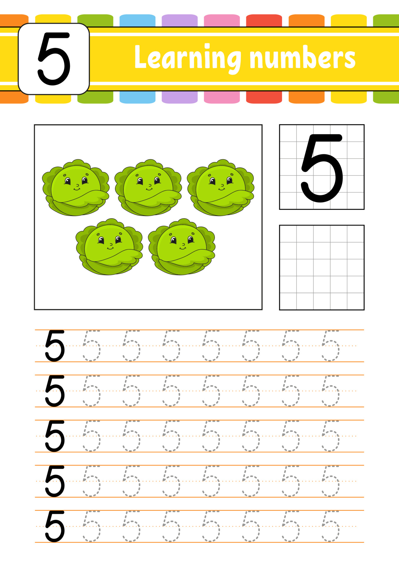 trace and write handwriting practice learning numbers for kids education developing worksheet activity page game for toddlers and preschoolers isolated vector illustration in cute cartoon style 3665101 vector art at vecteezy