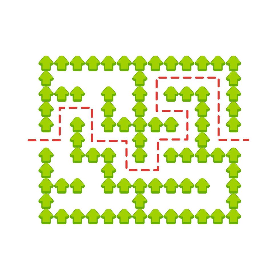 Abstact labyrinth. Game for kids. Puzzle for children. Maze conundrum. Find the right path. Color vector illustration.