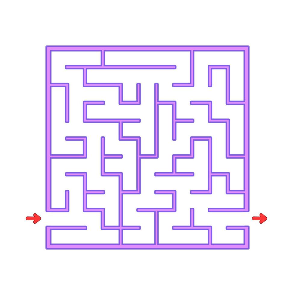 Abstact labyrinth. Game for kids. Puzzle for children. Maze conundrum. Find the right path. Color vector illustration.