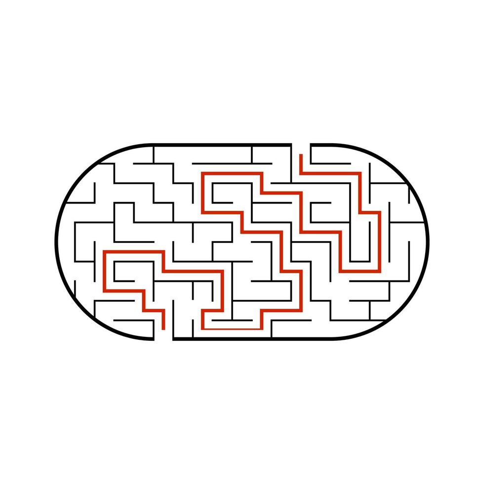 Abstact labyrinth. Game for kids. Puzzle for children. Maze conundrum. Vector illustration.