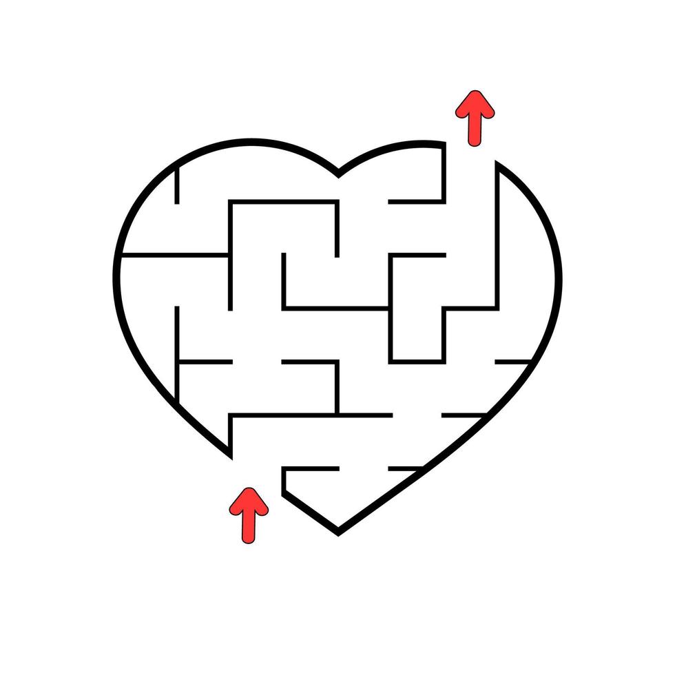 Abstact labyrinth. Educational game for kids. Puzzle for children. Maze conundrum. Find the right path. Vector illustration.