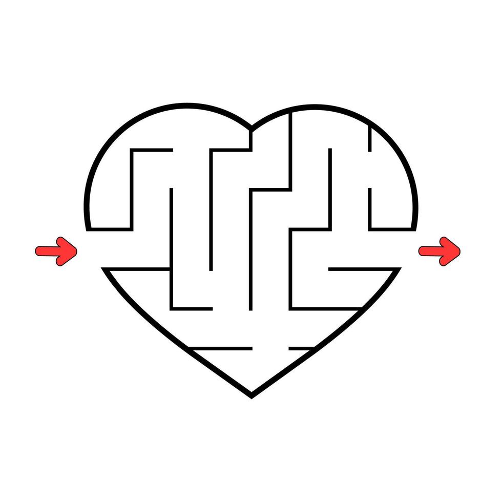 Abstact labyrinth. Educational game for kids. Puzzle for children. Maze conundrum. Find the right path. Vector illustration.