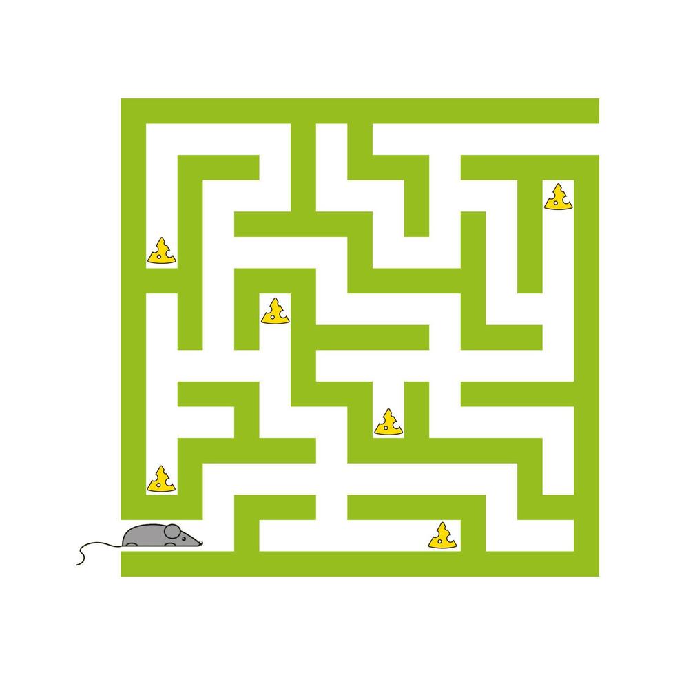 Abstact labyrinth. Educational game for kids. Puzzle for children. Maze conundrum. Find the right path. Vector illustration.