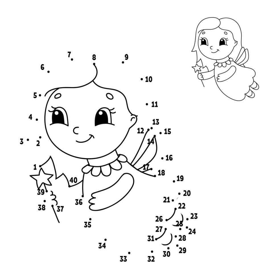 Dot to dot. Draw a line. Handwriting practice. Learning numbers for kids. Education developing worksheet. Activity coloring page. Game for toddler. Isolated vector illustration. Cartoon style.