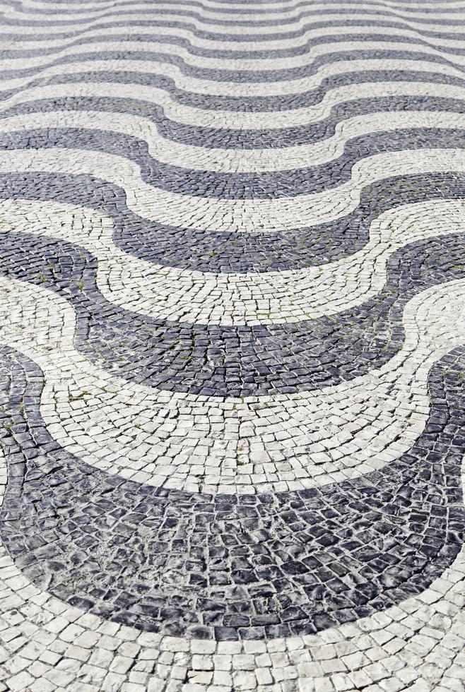 Typical stone floor of Lisbon photo