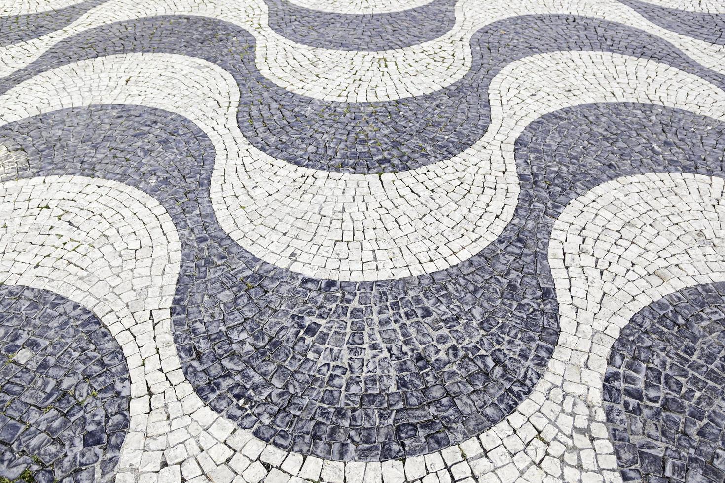 Typical stone floor of Lisbon photo