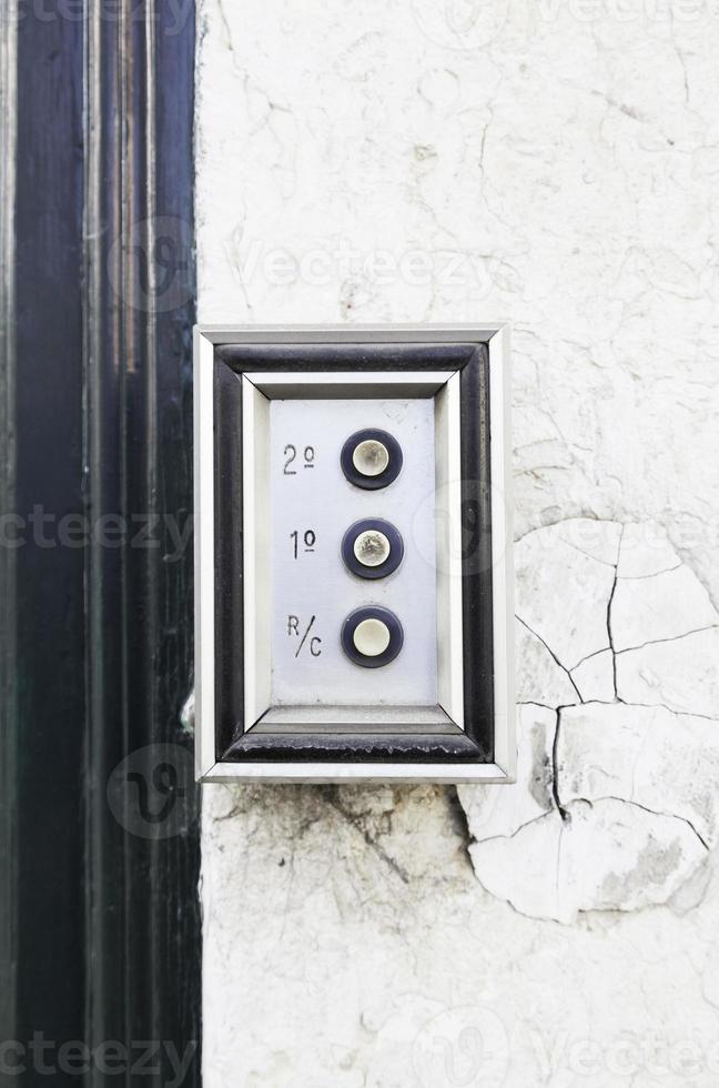 Old intercom on a street in Lisbon photo
