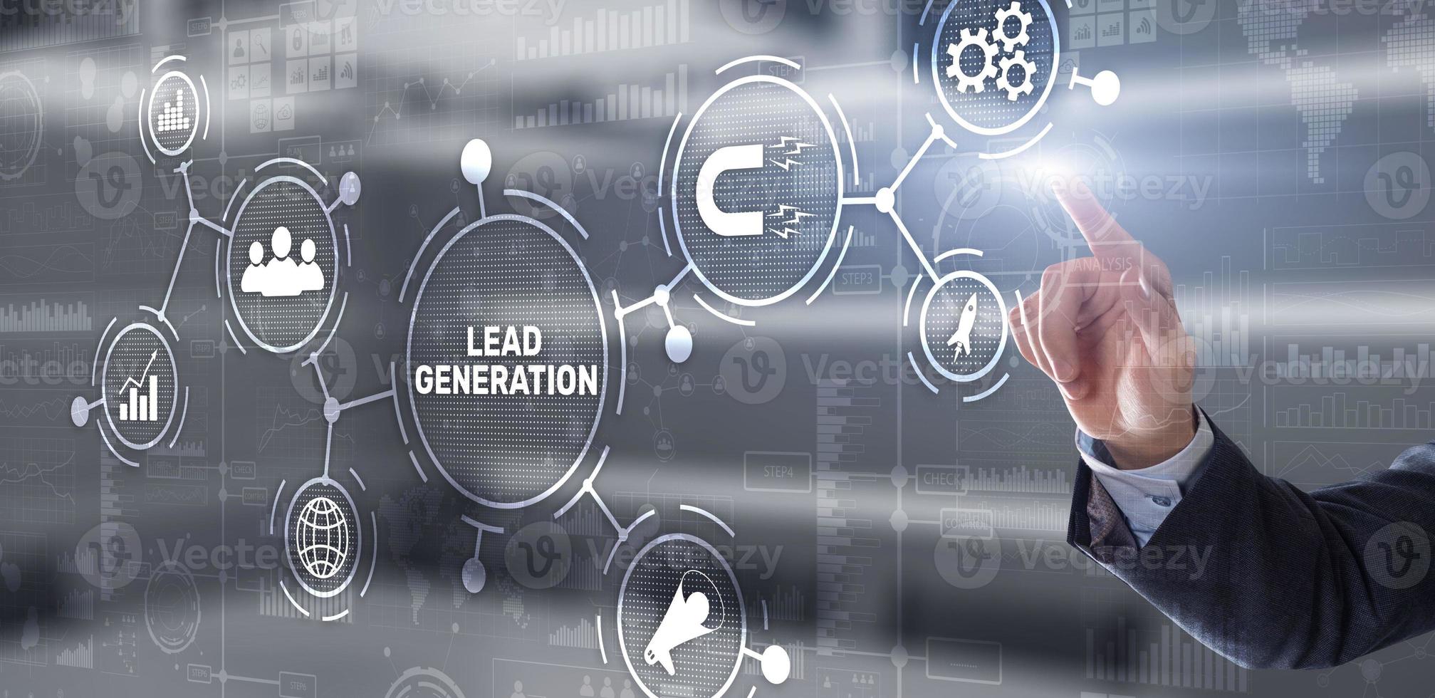 Lead Generation. Finding and identifying customers for your business products or services photo