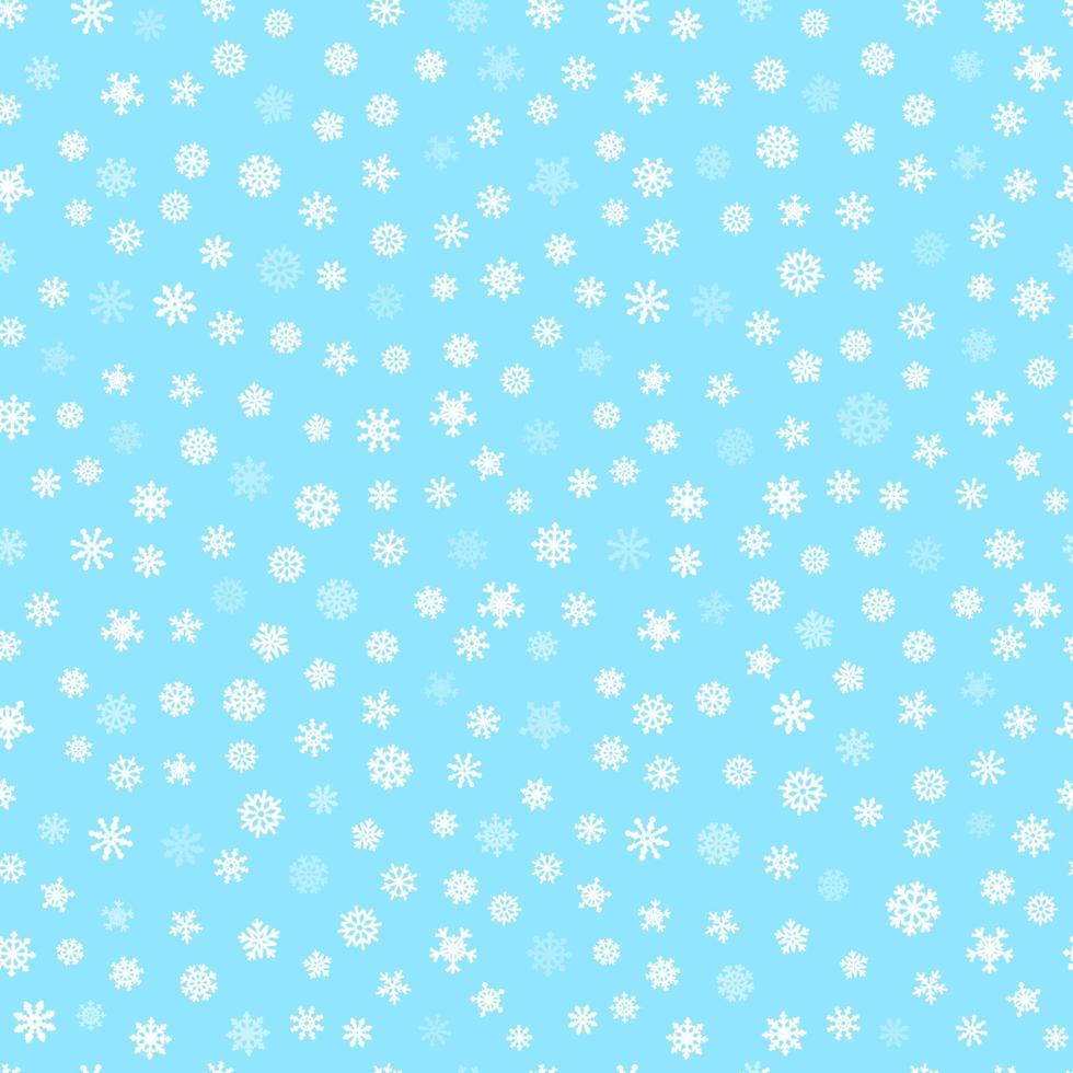 Abstract composition of snowflakes seamless pattern vector