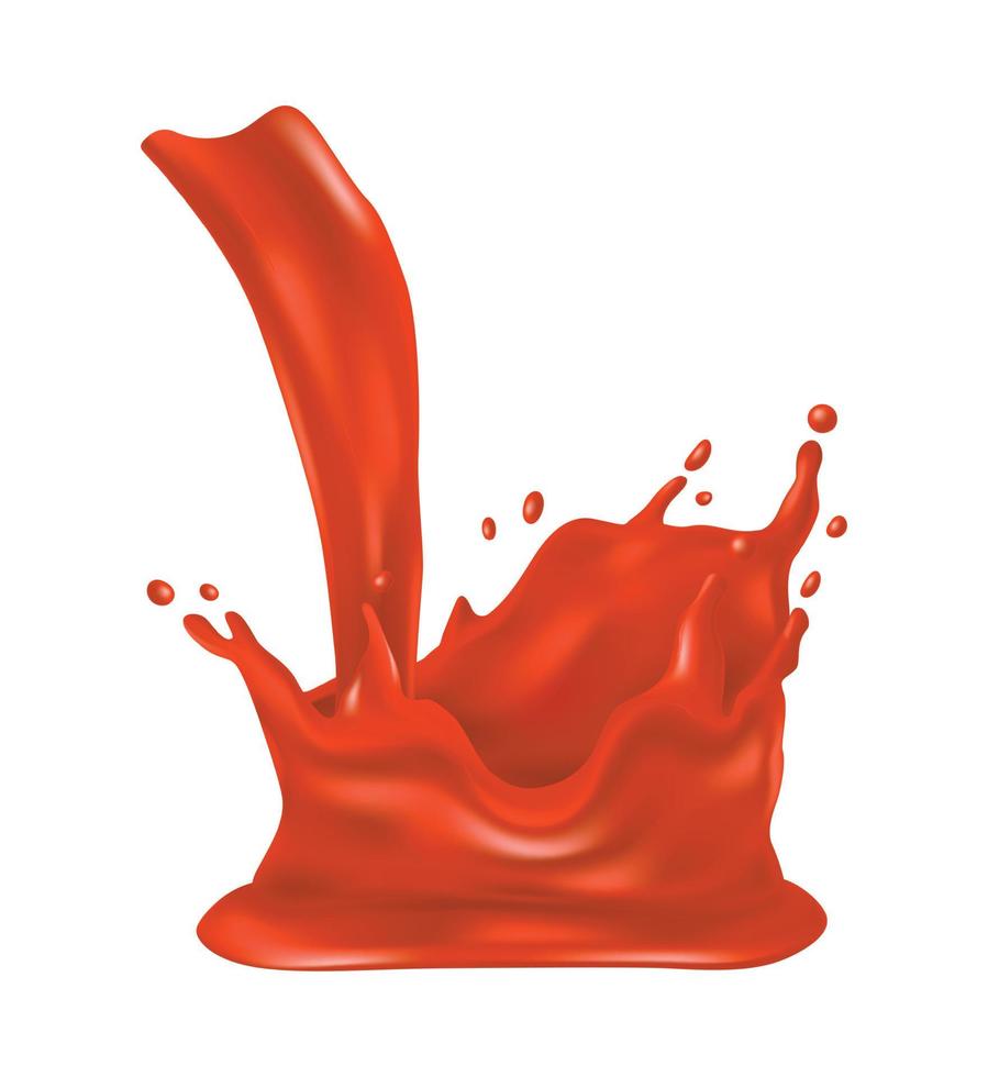 Pouring Tomato Juice Composition vector