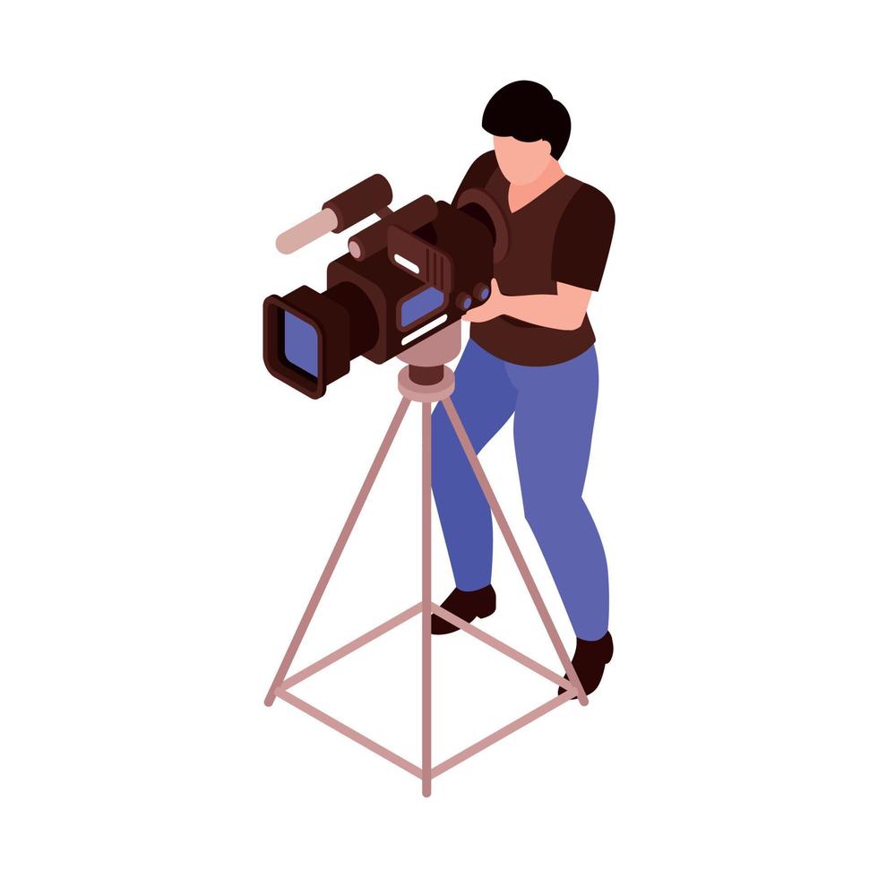 Camera Man Talent Composition vector