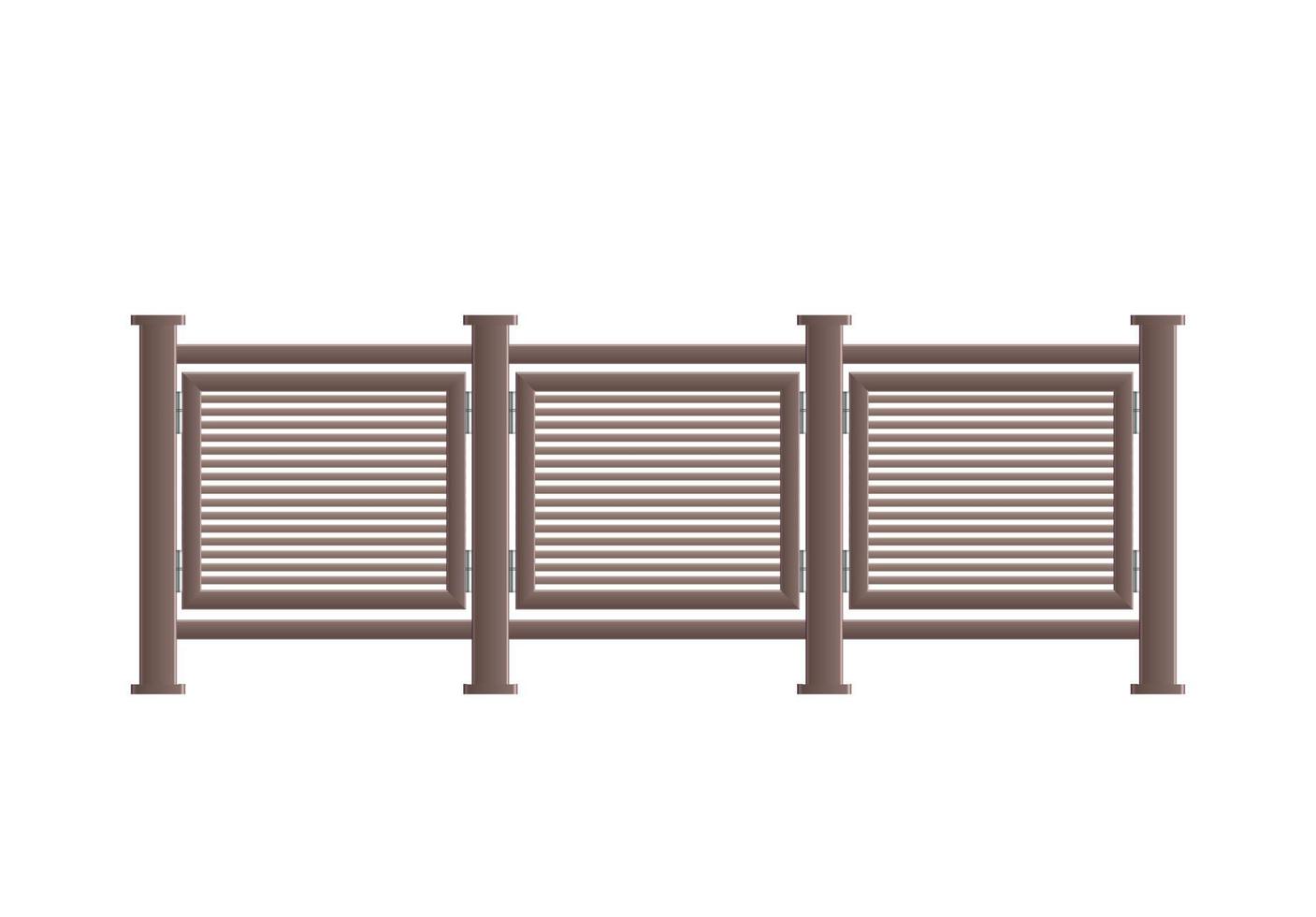 Sectional Balcony Fence Composition vector