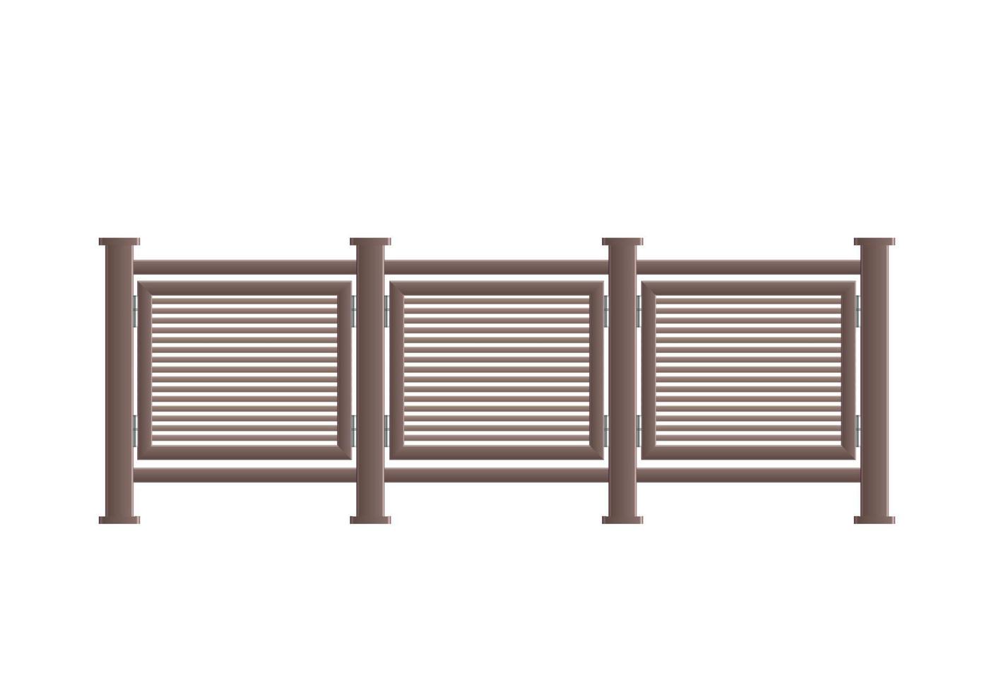 Sectional Balcony Fence Composition vector