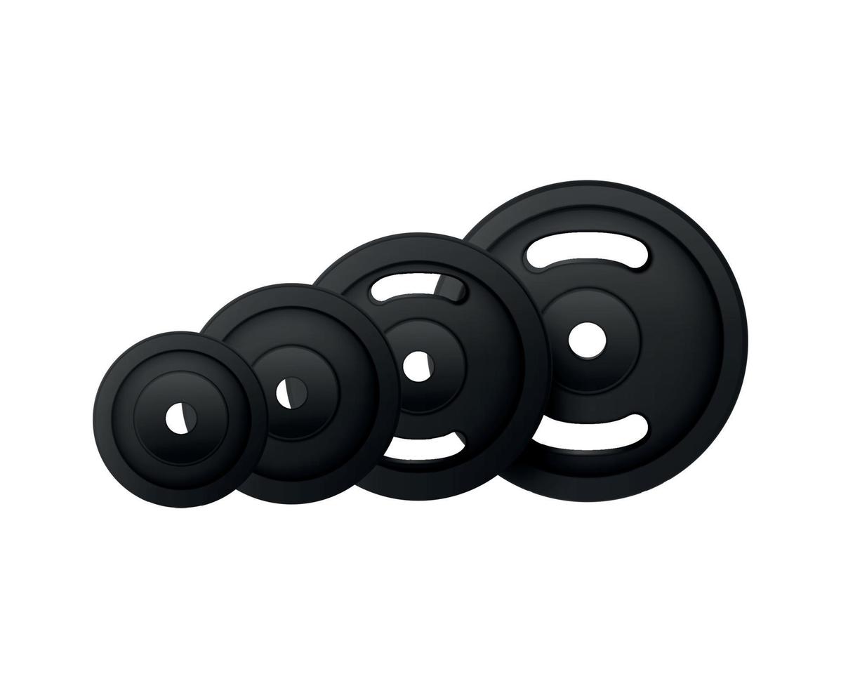Wheel Shaped Dumbbells Composition vector